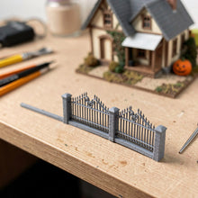 Halloween Landscaping Accessories Dollhouse Fence Gothic Miniature Railing Diorama Accessory Fairy Garden Black Decor