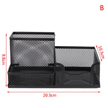 Desk Stationery Organizer Creative Metal Pen Holder Pencil File Storage Rack Storage Box Office Accessories Desktop Ornament