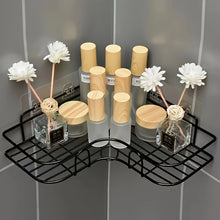 Bathroom Corner Storage Shelves Wall Mounted Rack Shampoo Holder Iron Shower Drain Basket Punch-Free Organizer Bath Accessories