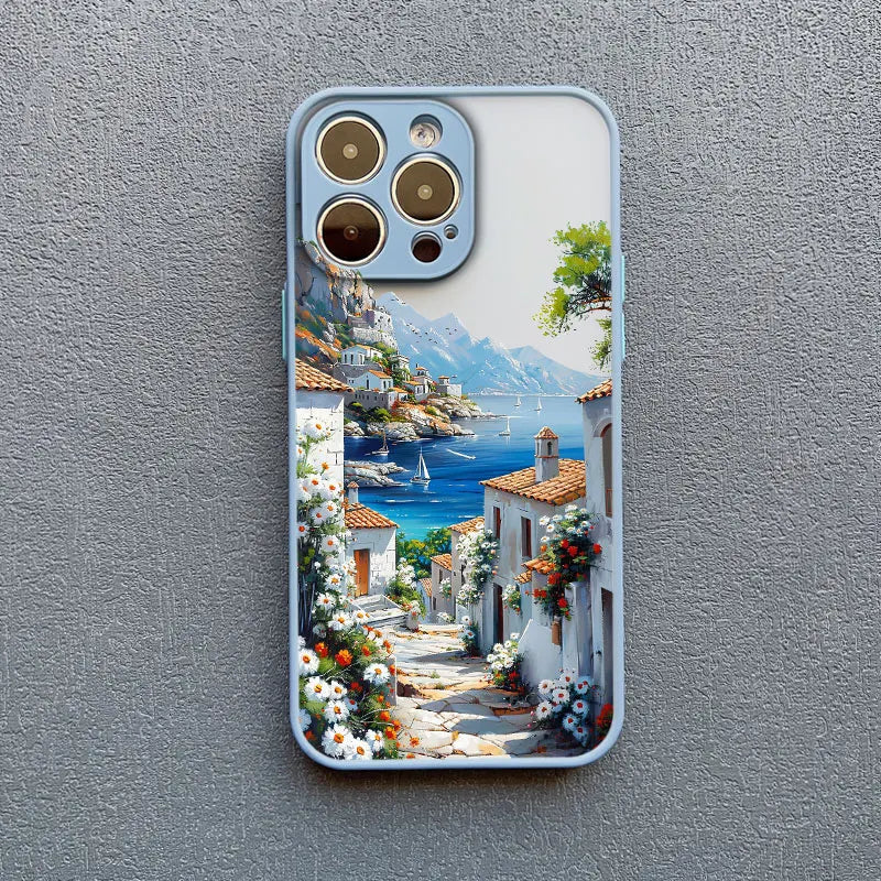 Island Scenery Summer Sky Landscape Phone Case For iPhone 17 Pro Max 11 14 16 15 Pro Max Plus 13 12 Mini Pro Max Back Covers