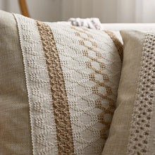 1pc Cotton Linen Bohemian Macrame Crochet Pillowcase 18 * 18inch with Tassels Style for Weddings, Dining, Parties, and HomeDecor
