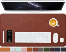 YSAGI Leather Desk Mat - Non-Slip PU Desk Pad for Office and Home Large Mouse Pad and Keyboard Desk Mats on Top of Desks