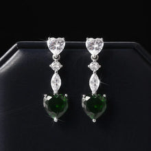 2026 New Style Fashion Green Crystal Pendant Earrings for Women's Engagement Party Accessories with Noble  Unique Jewelry