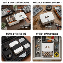 3D Printed Honeycomb AA/AAA Battery Storage Box Minimalist Home Organization Gadget for Neatness Lovers