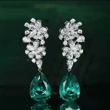 2026 New Style Fashion Green Crystal Pendant Earrings for Women's Engagement Party Accessories with Noble  Unique Jewelry