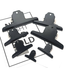 Retro Metal Wide Binder Clip Big Black Gold Binder Paper Clips Metal Hinge Clip Clamps for Crafts Photos Office School Supplies