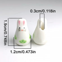 19x12mm 5pcs/set Hand Painted Little Rabbit Ceramic Beads Charm Cartoon Animals Loose DIY Bracelets Earrings Necklace Porcelain