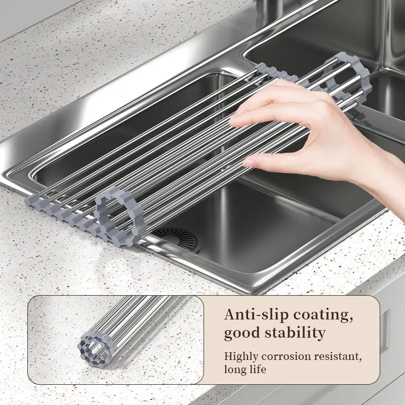 Roll-Up Over-Sink Drying Rack