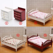Creative Bedroom Decoration Accessories For Dolls Miniature Furniture Dollhouse Furniture Bed/Bedside Table