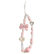 Cute Phone Strap Chain Fashion Colorful Crystal Bracelet Phone Charm for Mobile Phone Kawaii Schoolbag Pendant Accessories