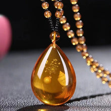 Unisex Necklace Amber Jade Pendant Beeswax Necklace Yellow Yellow Jade Pendant For Woman Birthday Special Occasion