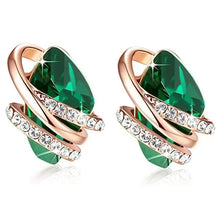 2026 New Style Fashion Green Crystal Pendant Earrings for Women's Engagement Party Accessories with Noble  Unique Jewelry