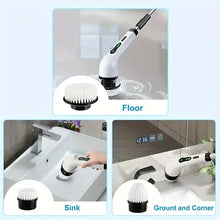 1 Set, Electric Cleaning Brush, Wireless Electric Rotating Scrubber, 7 Brush Heads and Adjustable Extension Handle, Bathroom Cleaning Brush, Household Cleaning Tools