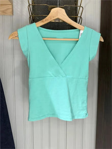 Mint Green V-neck Sleeveless T-shirts Women Summer Simple Fairy Style Slim Cotton Crop Tops Vintage Sweet Preppy Style Vests Y2K