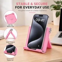 Foldable Phone Stand, 8 Colors Adjustable Desk Holder, Portable Anti-Slip Support for Phone Tablet Office Travel