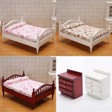 Creative Bedroom Decoration Accessories For Dolls Miniature Furniture Dollhouse Furniture Bed/Bedside Table