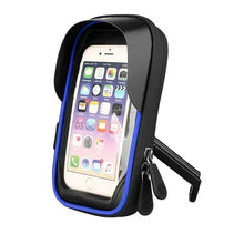 6.4 inch Waterproof Bicycle Phone Holder Stand Motorcycle Handlebar Mount Bag Cases Universal Bike Scooter Cell Phone Bracket