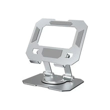 All-Metal Foldable 360° Rotatable Desktop Stand for Tablet & Phone, Hollow-Out Heat Dissipation Tablet Support Bracket