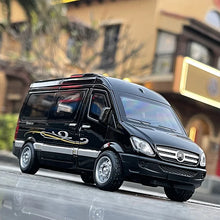 1:32 Zinc Alloy Bus Sprinter Alloy Car Model Diecast Metal Toy MPV Car Model Sound and Light Simulation Collection Toy Gift