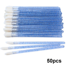 50pcs Disposable Lip Brush Makeup Mascara Wands Solid Stick  Lipgloss Lipstick Brushes Micro Beauty Applicators Wands