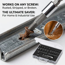 Screw Extractor Set 22pc S2 Steel Damaged Stripped Screw Remover Kit with Drill Bits and Case for Broken Bolts