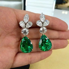 2026 New Style Fashion Green Crystal Pendant Earrings for Women's Engagement Party Accessories with Noble  Unique Jewelry