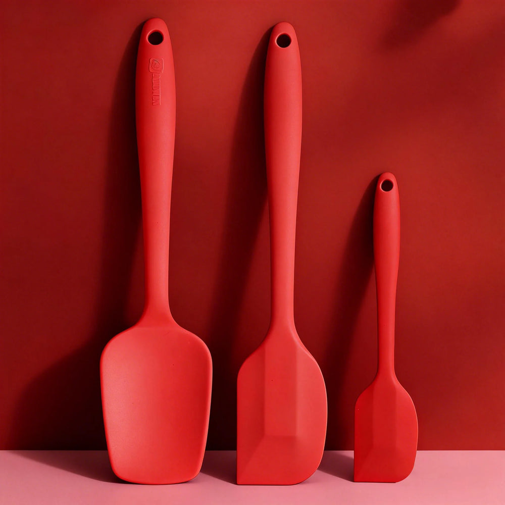 Silicone three-piece baking tool set, silicone spatula, butter spatula, cake spatula professional kitchen baking accessories
