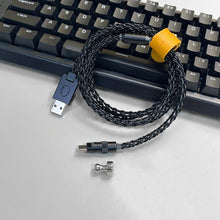 15cm/130cm C-C/USB-C Single Crystal Copper Keyboard Cable Supports 8K Magnetic Controllable Lights for HM Hub Computer Keyboard