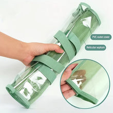 1 Large Capacity Portable Transparent Waterproof Handheld Folder, Expandable File Storage Bag, PVC Self-adhesive File Bag