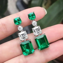 2026 New Style Fashion Green Crystal Pendant Earrings for Women's Engagement Party Accessories with Noble  Unique Jewelry