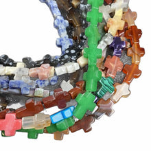 12x16x5mm Natural Stone Cross Loose Beads Semi-Precious Agate DIY Necklace Pendant Jewelry Making Accessories Wholesale