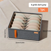 1pc Dark Grey Underwear Storage Box Socks Underwear Storage Drawer Division Multifunctional Household Wardrobe Classification
