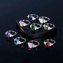 925 Sterling Silver Zircon Rings With White Pink Light Blue Champagne Zircon Oval Stone  Fashion Jewelry  Party Gifts For Women