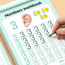 Control Pen Training Number 0-100 Drawing Red Book Children's Enlightenment Exercise Book Digital Copying Practice Calligraphy