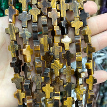 10X14MM Natural Stone Cross Shape Agates Quartz Turquoises Spacer Beads For Jewelry Making DIY Bracelet Necklace Accessories
